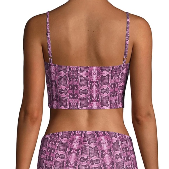 Capsule 98 pink & black snake print cropped top / cami NWT - Picture 3 of 12